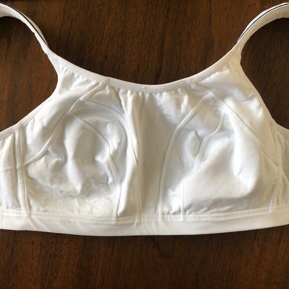 Triumph Endurance Triaction Activewear Nylon Sports Bra White Blk Sz 34DDD NWOT - Picture 5 of 13
